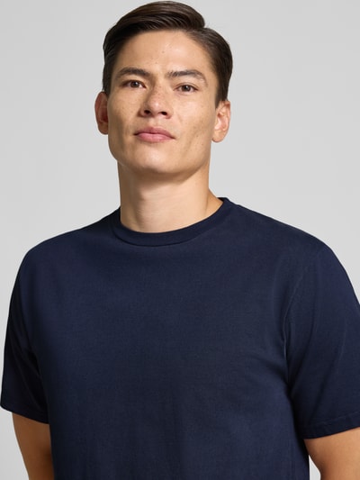 American Vintage T-shirt met ronde hals, model 'FIZVALLEY Marineblauw - 3