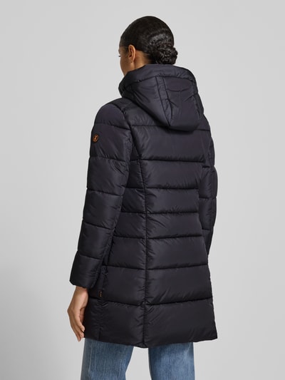 SAVE THE DUCK Płaszcz pikowany z dwustronnym zamkiem błyskawicznym model ‘Taylor’ Czarny 5