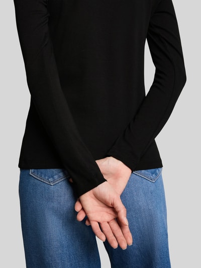 Tom Tailor Langarmshirt mit U-Boot-Ausschnitt Black 3