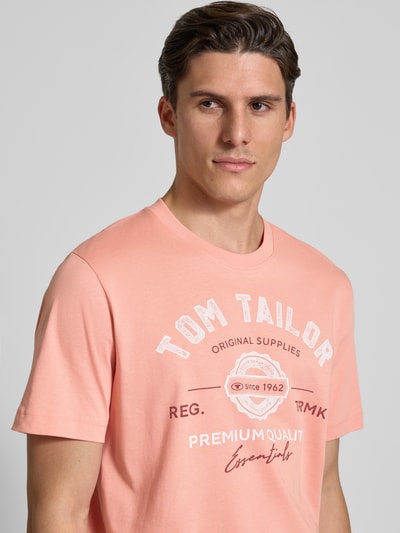 Tom Tailor Regular Fit T-Shirt aus reiner Baumwolle Rosa 3