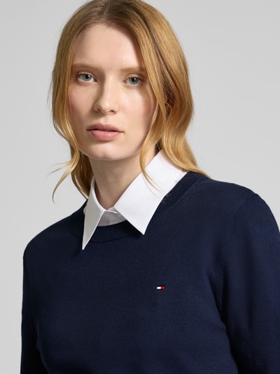 Tommy Hilfiger Strickpullover mit Logo-Stitching Marine 3