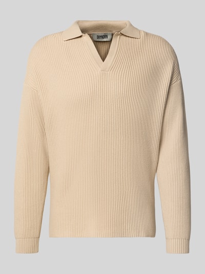 Drykorn Strickpullover mit Polokragen Beige 2