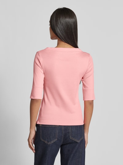 Marc Cain T-Shirt mit U-Boot-Ausschnitt Pink 5