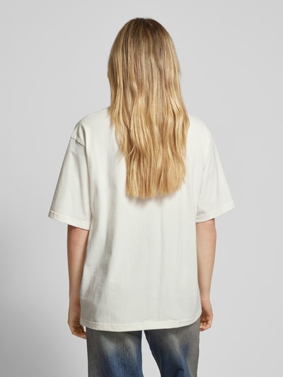 Low Lights Studios Oversized T-Shirt mit Label-Print Modell 'SPARKLE' Ecru 5