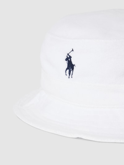 Polo Ralph Lauren Bucket Hat mit Logo-Stitching Modell 'LOFT' Weiss 2