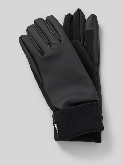 RAINS Handschuhe mit Label-Detail BLACK 1