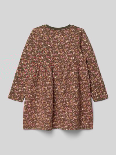 Blue Seven Regular fit jurk met all-over bloemenprint Roestrood - 3