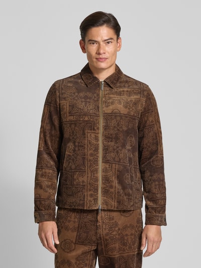 Les Deux Cordjacke mit Zweiwege-Reißverschluss Modell 'Marchall' Dunkelbraun 4