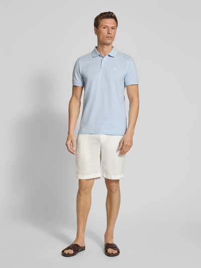 MCNEAL Regular Fit Poloshirt mit Knopfleiste und Label-Stitching Hellblau 1