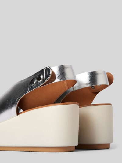 INUOVO Sandalette mit Druckknopfverschluss Silber 2