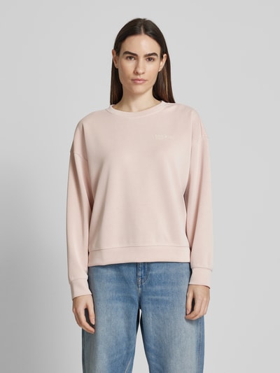 Jake*s Collection Sweatshirt mit gerippten Abschlüssen Rose 4