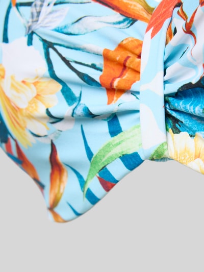 Venice Beach Bandeau-bikinitop met sierplooien, model 'Caru' Lichtblauw - 2