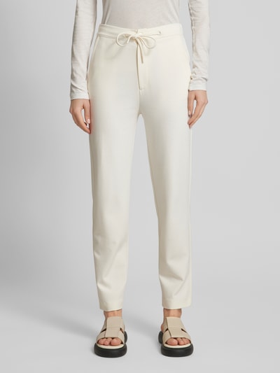 Rich & Royal Relaxed fit stoffen broek met elastische band Offwhite - 4