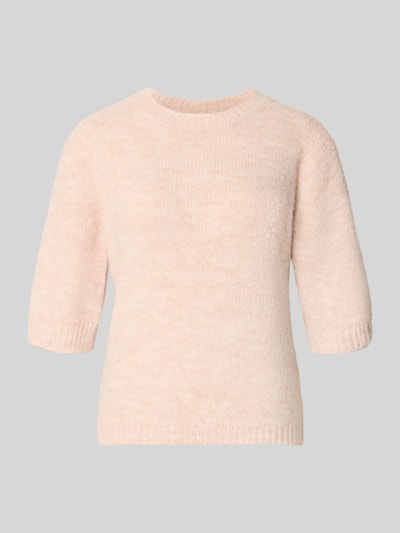 Produktfoto, Pullover met 1/2-mouwen Model 'SUTTON' van NOISY MAY®, Materiaalmix met wol, regular fit, ronde hals, lichtbeige, zachte textuur