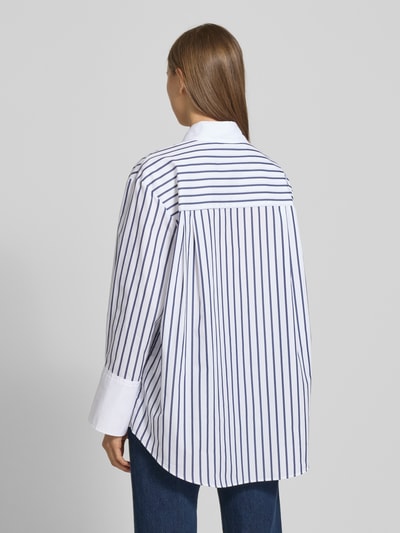 HUGO Relaxed fit blouse met knoopsluiting Marineblauw - 5