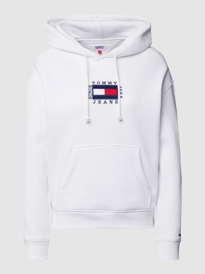 Tommy Jeans Bluza z kapturem z napisem z logo Biały 2