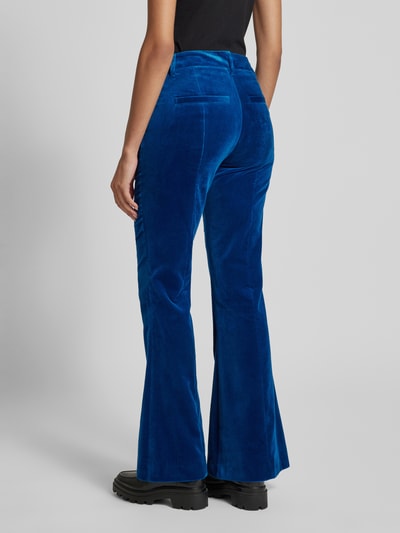 Zadig & Voltaire Bootcut broek met riemlussen, model 'PREVY VELVET' Oceaanblauw - 5