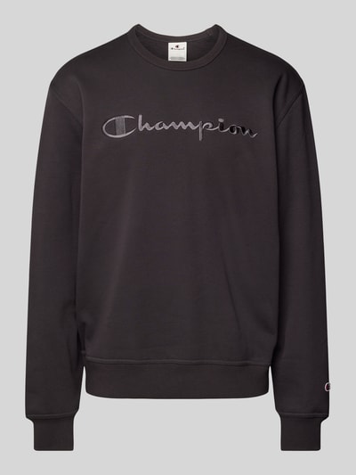 CHAMPION Sweatshirt mit Label-Stitching Anthrazit 2