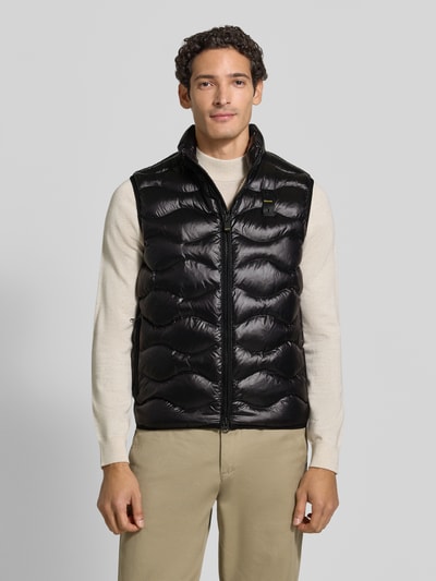 Blauer USA Steppweste mit Zweiwege-Reißverschluss Modell 'DANNY' Black 4