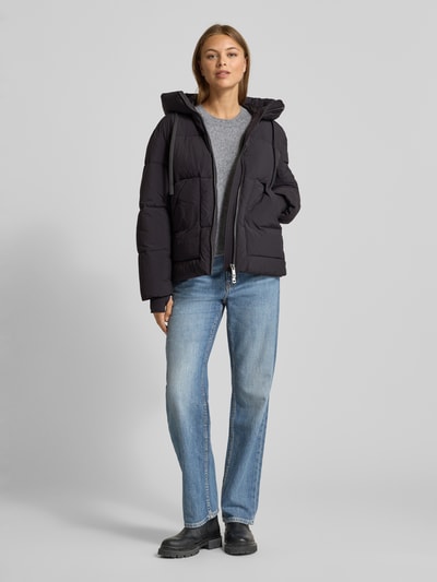 MOS MOSH Gewatteerd jack met capuchon, model 'Ollie' Antraciet - 1