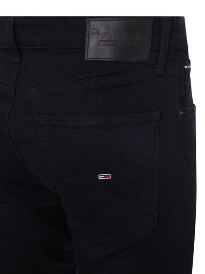 Tommy Jeans Korte slim fit jeans in 5-pocketmodel, model 'Austin' Zwart - 6