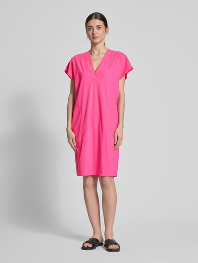 Raffaello Rossi Sukienka o długości do kolan z dekoltem w serek model ‘JOYCE’ Mocnoróżowy 1