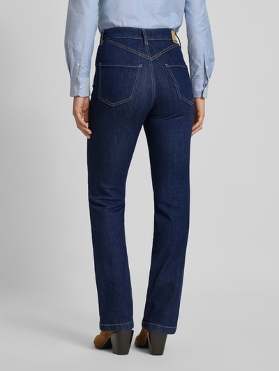 BOSS Jeansy z szeroką, rozkloszowaną nogawką z mieszanki bawełny model ‘LYRIS’ Ciemnoniebieski 5