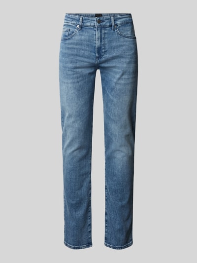 BOSS Slim Fit Jeans mit Label-Detail Modell 'Delaware' Jeansblau 2