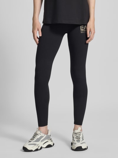 EA7 Emporio Armani High waist legging met labeldetail Zwart - 4