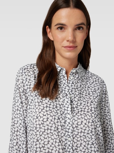 Tom Tailor Bluse mit Allover-Muster Hellgrau 3