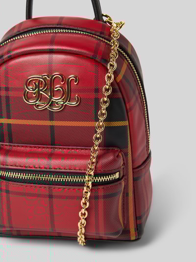 Lauren Ralph Lauren Plecak ze szkocką kratą i aplikacją z logo Bordowy 3