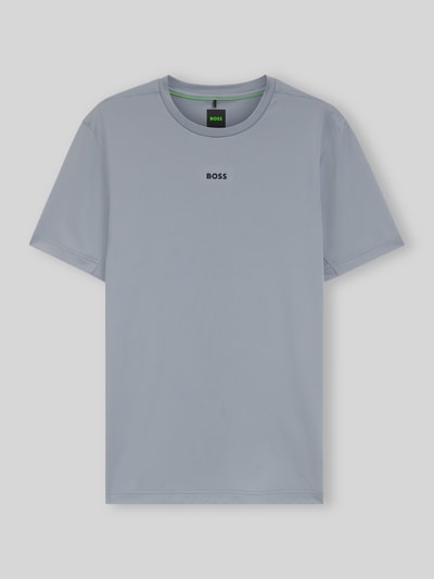 BOSS Green Slim Fit Sport-T-Shirt mit Label-Print Modell 'TS_Active' Rauchblau 2