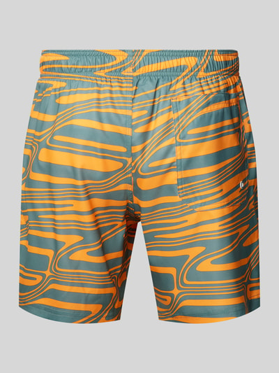 Puma Relaxed Fit Badeshorts mit Logo-Print Modell 'FORMSTRIP' Orange 3