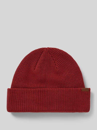 Produktfoto, Strickmütze mit Label-Detail Modell 'PORTSIDE FISHERMAN' von Columbia, Mieszanka materiałów z dodatkiem streczu, szeroki brzeg, detal z logo.