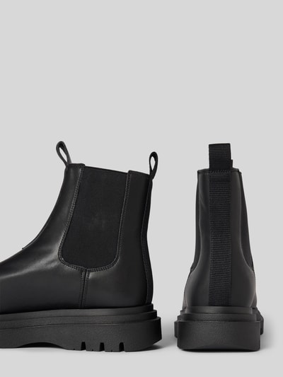 ARMANI EXCHANGE Boots van leer met elastische inzetten, model 'Angry' Zwart - 2