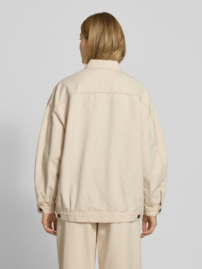 American Vintage Kurtka jeansowa z kieszeniami na piersi model ‘SNOPDOG’ Écru melanż 5