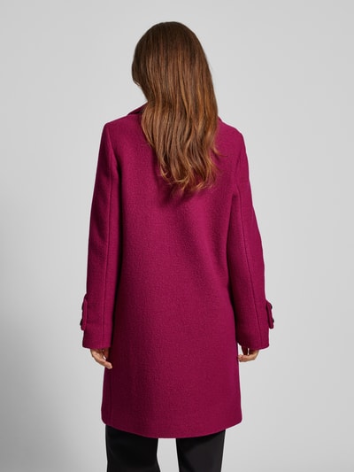 Milo Coats Lange jas met reverskraag, model 'Caro' Fuchsia - 5