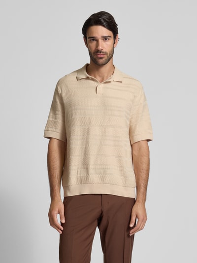 SELECTED HOMME Relaxed fit poloshirt van puur katoen, model 'FOAM' Beige - 4