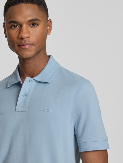 BOSS Orange Koszulka polo o kroju regular fit z czystej bawełny model 'PRIME' Turkusowy 3