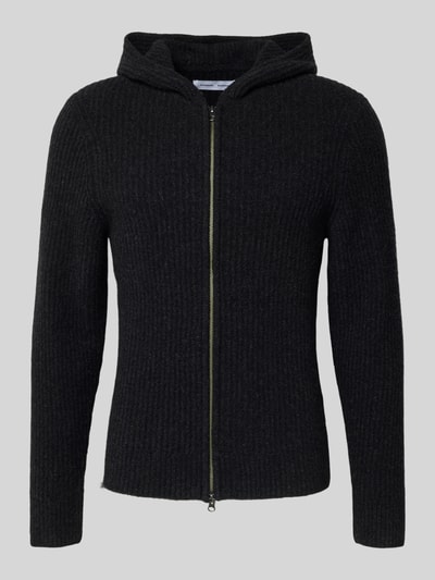 Samsøe Samsøe Kurtka z dzianiny z zamkiem błyskawicznym model ‘SAKOJI’ Grafitowy 2