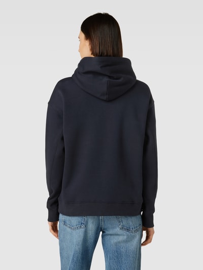 Jake*s Casual Hoodie in unifarbenem Design Dunkelblau 5