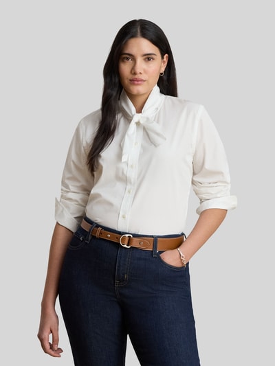 Lauren Ralph Lauren Regular Fit Freizeitbluse aus reiner Baumwolle mit Schluppe Weiss 6
