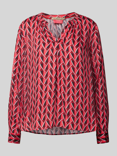 Smith and Soul Overhemdblouse met V-hals, model 'Vince' Felroze - 2