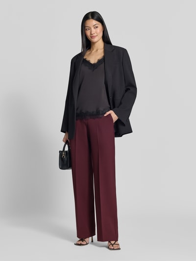 Brax Regular Fit Weite Hose aus Viskose-Mix Modell 'MAINE' Bordeaux 1