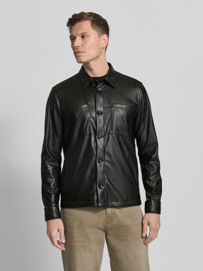 CINQUE Jack in Leerlook Model 'MESSI' Zwart - 4