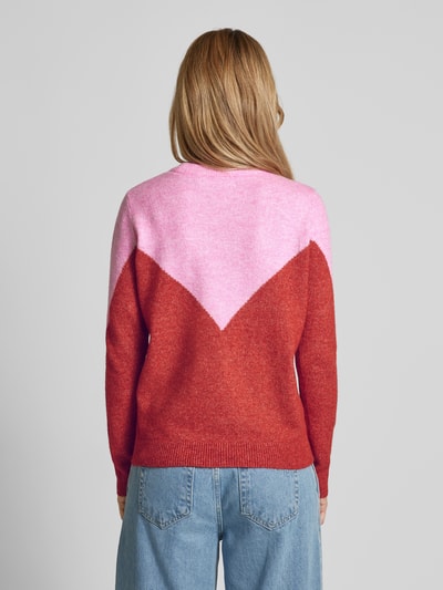 Vero Moda Strickpullover mit Rundhalsausschnitt Pink 5