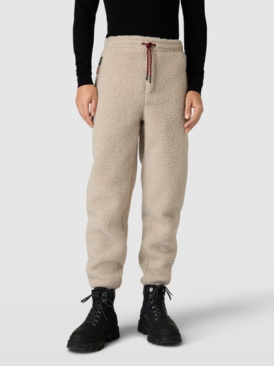 HUGO Sweatpants met labeldetail, model 'Danilong' Beige - 4