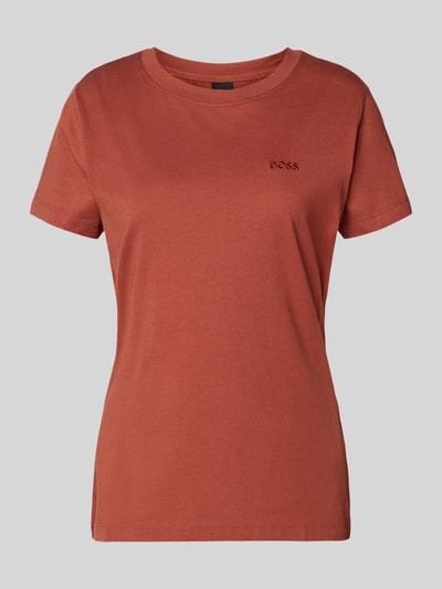 BOSS Orange Regular Fit T-Shirt aus reiner Baumwolle Modell 'ESOGO' Rostrot 2