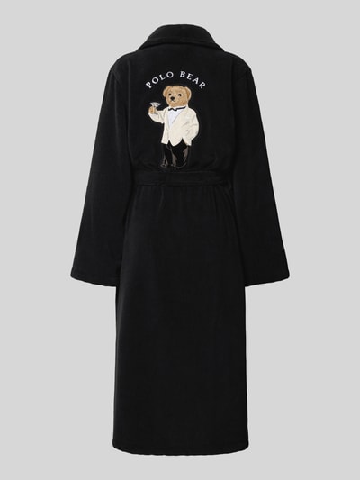 Polo Ralph Lauren Underwear Bademantel mit Bindegürtel und Label-Stitching Black 3