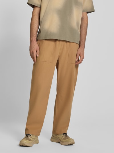MAISON KITSUNÉ Straight Fit Stoffhose aus Baumwolle Beige 4